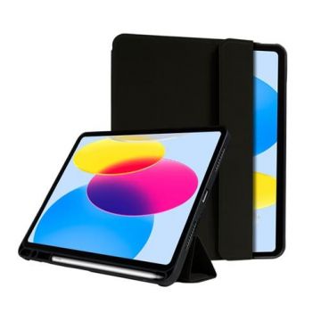Husa Book Cover CRONG FXF pentru Apple iPad 10.9inch 2022 (Negru)