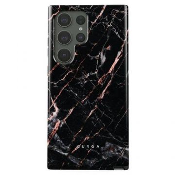 Husa Burga Dual Layer Rose Gold Marble pentru Samsung Galaxy S23 Ultra