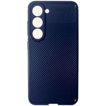 Husa de protectie Devia Carbon Fiber Texture Shockproof pentru Samsung Galaxy S23, Albastru