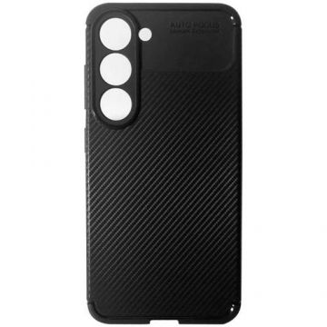 Husa de protectie Devia Carbon Fiber Texture Shockproof pentru Samsung Galaxy S23, Negru