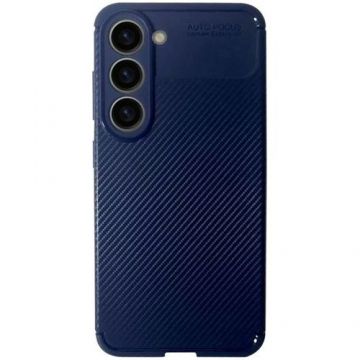 Husa de protectie Devia Carbon Fiber Texture Shockproof pentru Samsung Galaxy S23 Plus, Albastru