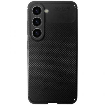 Husa de protectie Devia Carbon Fiber Texture Shockproof pentru Samsung Galaxy S23 Plus, Negru
