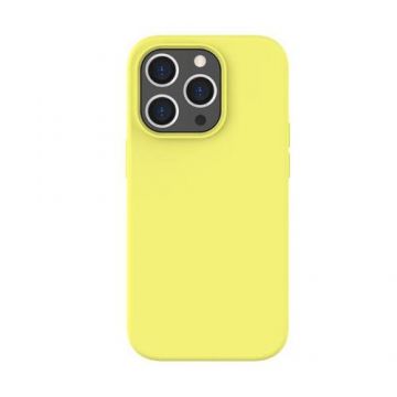 Husa de protectie Lemontti Liquid Silicon MagCharge pentru iPhone 14 Pro, Galben