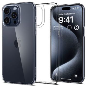 Husa de protectie telefon Air Skin compatibila cu iPhone 15 Pro, Transparent - ES02220