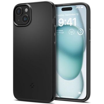 Husa de protectie telefon Fit compatibila cu iPhone 15, Negru - ES02311