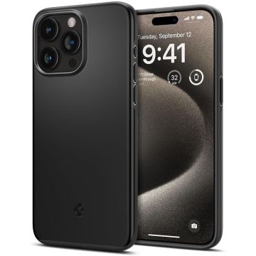 Husa de protectie telefon Fit compatibila cu iPhone 15 Pro Max, Negru - ES02301