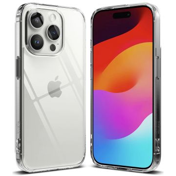 Husa de protectie telefon Fusion compatibila cu iPhone 15 Pro Max, Transparent - ES02117
