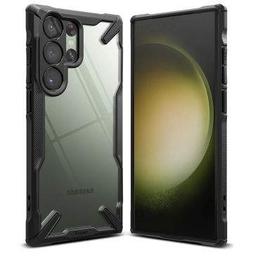 Husa de protectie telefon Fusion compatibila cu Samsung Galaxy S23 Ultra, Negru - ES02138