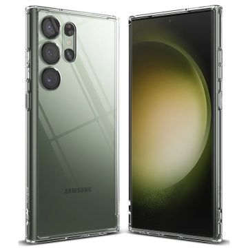 Husa de protectie telefon Fusion compatibila cu Samsung Galaxy S23 Ultra, Transparent - ES02134