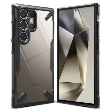 Husa de protectie telefon Fusion compatibila cu Samsung Galaxy S24 Ultra, Negru - ES02080