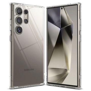 Husa de protectie telefon Fusion compatibila cu Samsung Galaxy S24 Ultra, Transparent - ES02087