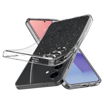 Husa de protectie telefon Glitter compatibila cu Samsung Galaxy S24, Transparent - ES02253