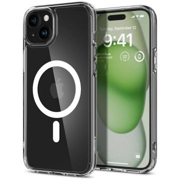 Husa de protectie telefon Hybrid MagSafe compatibila cu iPhone 15 - White - ES02369