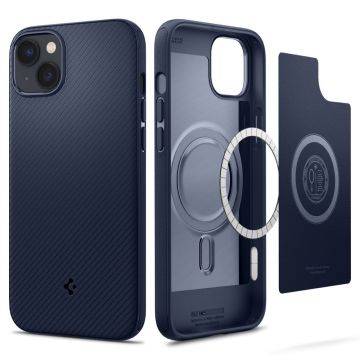 Husa de protectie telefon MagSafe Armor compatibila cu iPhone 14, Albastru - ES02218