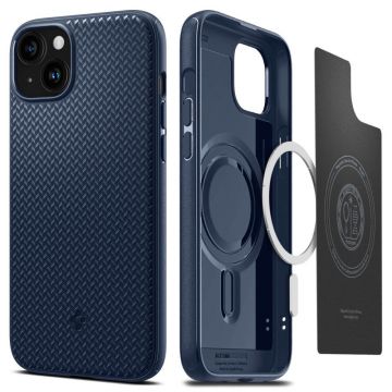 Husa de protectie telefon MagSafe Armor compatibila cu iPhone 15, Albastru - ES02212
