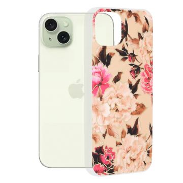Husa de protectie telefon Marble compatibila cu iPhone 15 Plus, Mary Berry Nude - ES01841