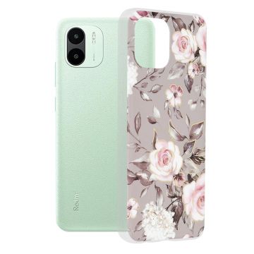 Husa de protectie telefon Marble compatibila cu Xiaomi Redmi A1 / A2, Bloom of Ruth Gray - ES01828