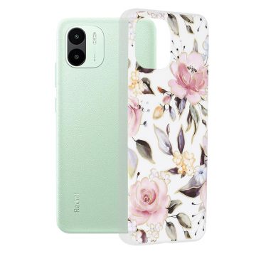 Husa de protectie telefon Marble compatibila cu Xiaomi Redmi A1 / A2, Chloe White - ES01832