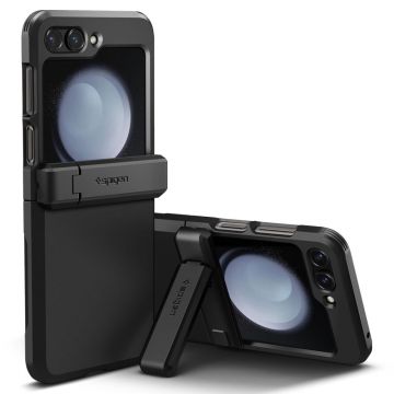 Husa de protectie telefon Tough Pro compatibila cu Samsung Galaxy Z Flip5, Negru - ES02194