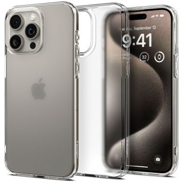 Husa de protectie telefon ultra-slim Hybrid compatibila cu iPhone 15 Pro Max , Transparent - ES02333