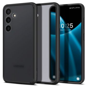 Husa de protectie telefon ultra-slim Hybrid compatibila cu Samsung Galaxy S24, Negru - ES02317