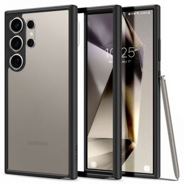 Husa de protectie telefon ultra-slim Hybrid compatibila cu Samsung Galaxy S24 Ultra, Negru - ES02316