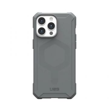 Husa de protectie UAG Essential Armor Magsafe pentru iPhone 15 Pro Max, Argintiu