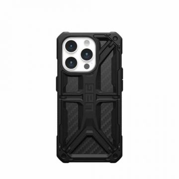 Husa de protectie UAG Monarch Series pentru iPhone 15 Pro, Carbon Fiber