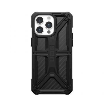 Husa de protectie UAG Monarch Series pentru iPhone 15 Pro Max, Carbon Fiber