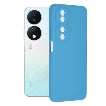Husa de telefon compatibila Honor X7b, Tech Microfibra, Camera Extra Pro, Denim Blue