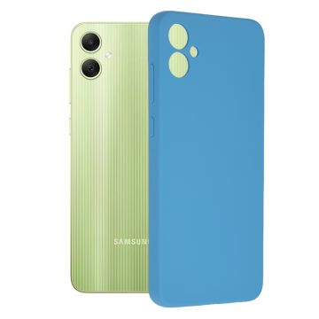 Husa de telefon compatibila Samsung Galaxy A05, Tech Microfibra, Camera Extra Pro, Denim Blue