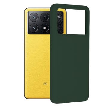 Husa de telefon compatibila Xiaomi Poco X6 Pro, Tech Microfibra, Camera Extra Pro, Dark Green
