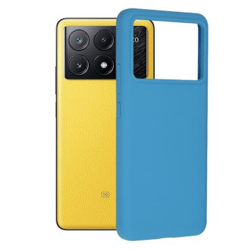 Husa de telefon compatibila Xiaomi Poco X6 Pro, Tech Microfibra, Camera Extra Pro, Denim Blue