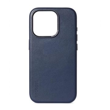 Husa din piele Decoded compatibila MagSafe pentru iPhone 15 Pro Max (Albastru)