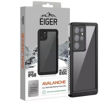 Husa Eiger Avalanche compatibila cu Samsung Galaxy S23 Ultra, Negru