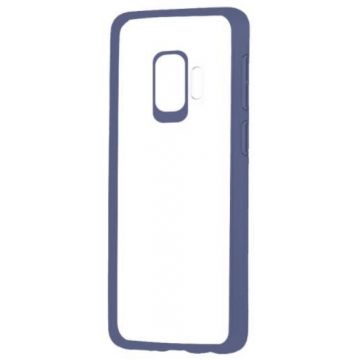 Protectie Spate Devia Pure Style pentru Samsung Galaxy S9 (Transparent/Albastru)