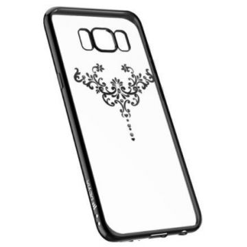 Protectie Spate Devia Silicon Iris Gun pentru Samsung Galaxy S8 (Negru/Transparent)