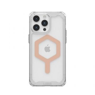 Carcasa UAG Plyo MagSafe compatibila cu iPhone 15 Pro Max, Transparent/Rose Gold