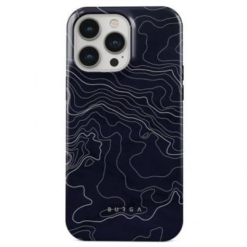 Husa Burga Dual Layer Drifting Shores Line Art compatibila cu iPhone 15 Pro