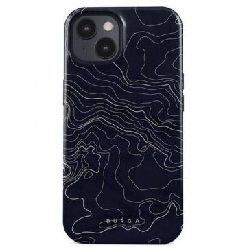 Husa Burga Dual Layer Drifting Shores Line Art pentru iPhone 15 Plus
