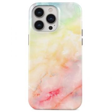 Husa Burga Dual Layer New Flame Rainbow compatibila cu iPhone 15 Pro