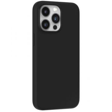 Husa de protectie Devia pentru iPhone 15 Pro, Silicon Nature Series, Negru