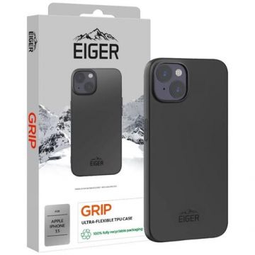 Husa de protectie Eiger Grip pentru iPhone 15, Negru