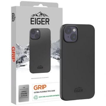 Husa de protectie Eiger Grip pentru iPhone 15 Plus, Negru