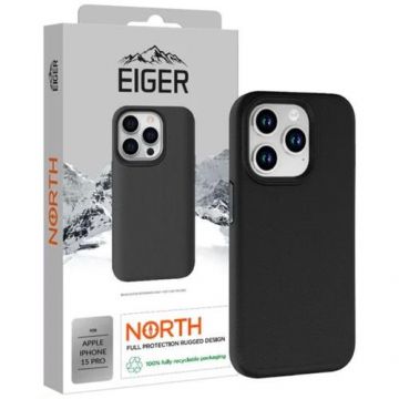 Husa de protectie Eiger North Case pentru iPhone 15 Pro, Negru