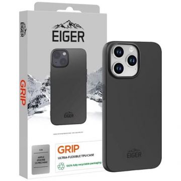 Husa de protectie Max Eiger Grip pentru iPhone 15 Pro Max, Negru