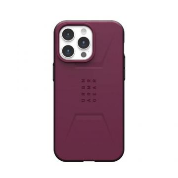 Husa de protectie UAG Civilian Magsafe pentru iPhone 15 Pro Max, Bordeaux