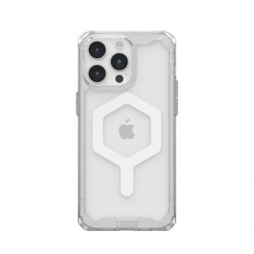 Husa de protectie UAG Plyo MagSafe Series pentru iPhone 15 Pro Max, Transparent/Alb