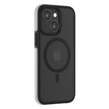 Husa Devia Defend Series Magnetic Shockproof compatibila cu iPhone 15, Negru