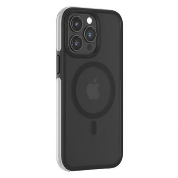 Husa Devia Defend Series Magnetic Shockproof compatibila cu iPhone 15 Pro, Negru